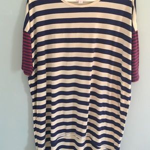 LulaRoe striped hi-low Irma.